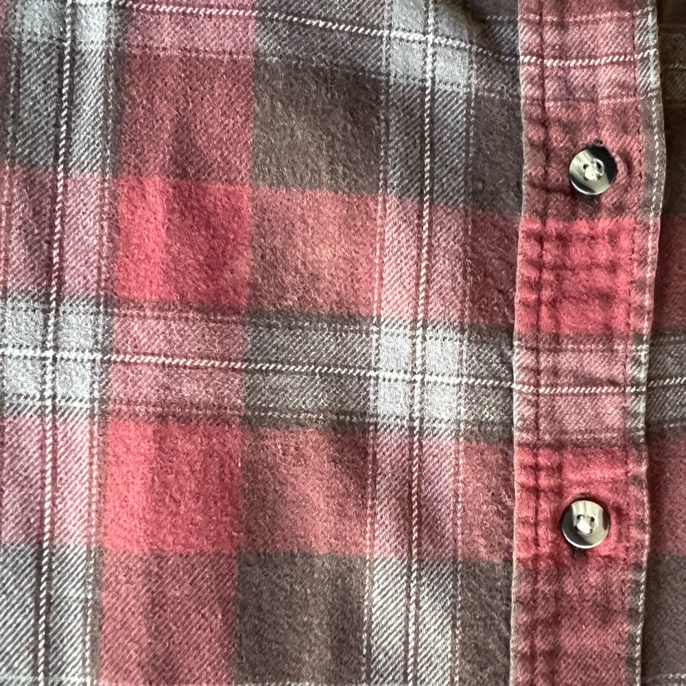 Lake Michigan Upcycled Flannel Plaid Button Down Shirt New Buffalo Beach Mens XL - Picture 11 of 15